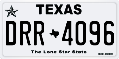 TX license plate DRR4096