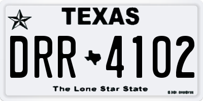 TX license plate DRR4102