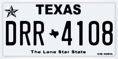 TX license plate DRR4108