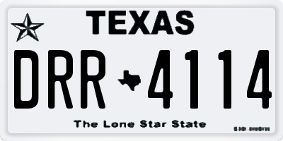 TX license plate DRR4114