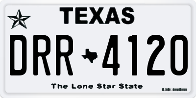 TX license plate DRR4120