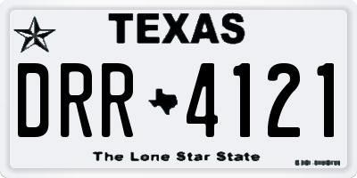 TX license plate DRR4121