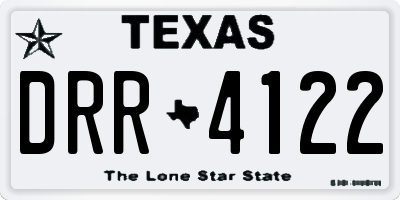 TX license plate DRR4122