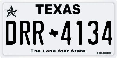 TX license plate DRR4134