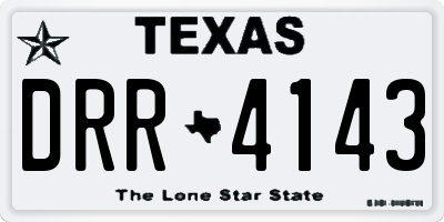 TX license plate DRR4143