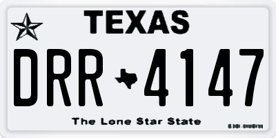 TX license plate DRR4147