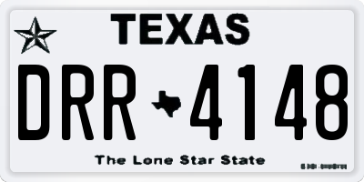 TX license plate DRR4148