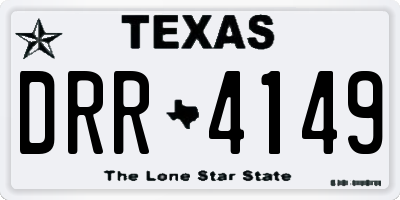 TX license plate DRR4149