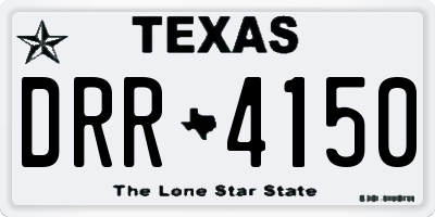 TX license plate DRR4150