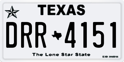 TX license plate DRR4151