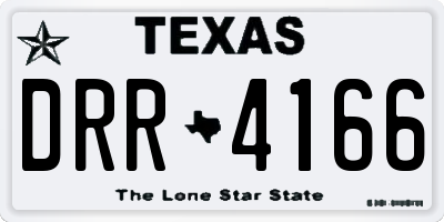TX license plate DRR4166