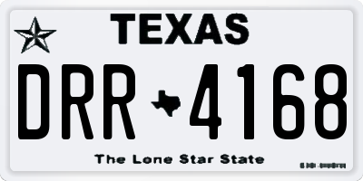 TX license plate DRR4168