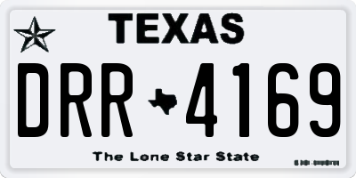 TX license plate DRR4169