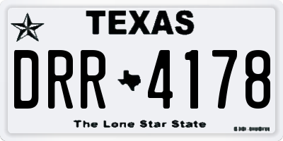 TX license plate DRR4178
