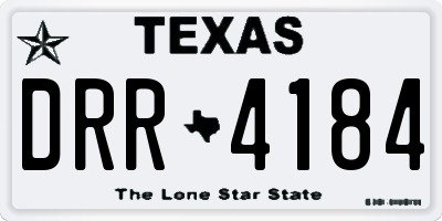 TX license plate DRR4184