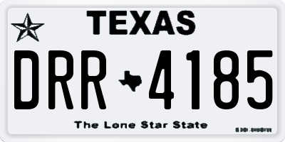 TX license plate DRR4185