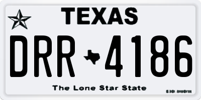 TX license plate DRR4186