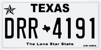 TX license plate DRR4191