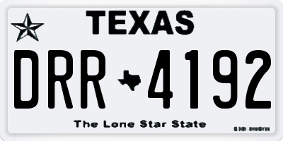 TX license plate DRR4192