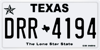 TX license plate DRR4194