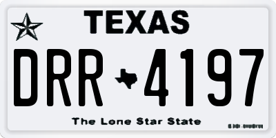 TX license plate DRR4197