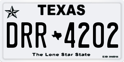 TX license plate DRR4202
