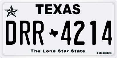 TX license plate DRR4214