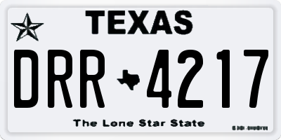TX license plate DRR4217
