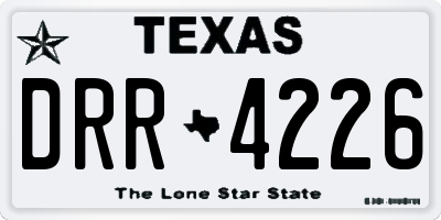 TX license plate DRR4226