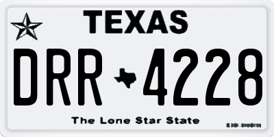 TX license plate DRR4228