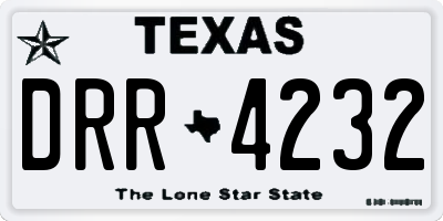 TX license plate DRR4232