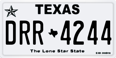 TX license plate DRR4244