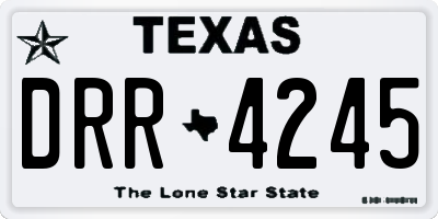 TX license plate DRR4245