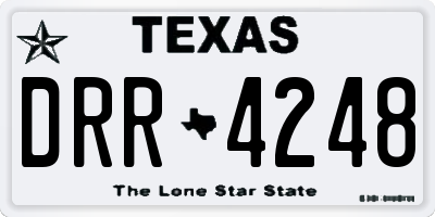 TX license plate DRR4248