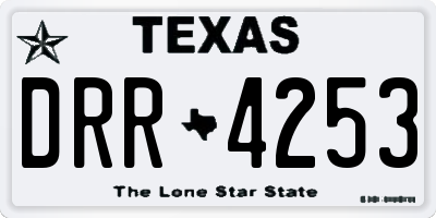 TX license plate DRR4253