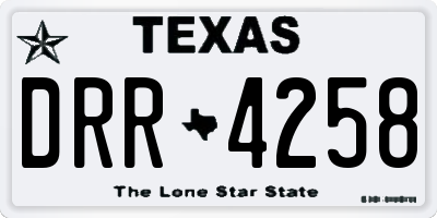 TX license plate DRR4258