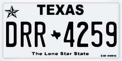 TX license plate DRR4259