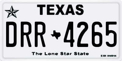 TX license plate DRR4265