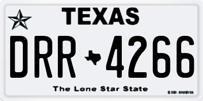 TX license plate DRR4266