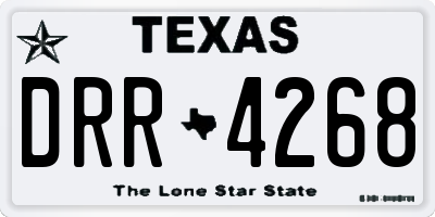 TX license plate DRR4268