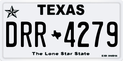 TX license plate DRR4279