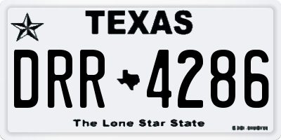 TX license plate DRR4286