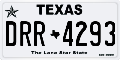 TX license plate DRR4293