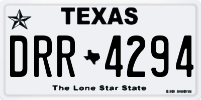 TX license plate DRR4294
