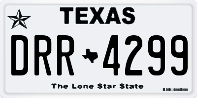 TX license plate DRR4299