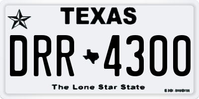 TX license plate DRR4300