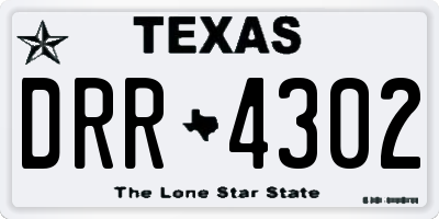 TX license plate DRR4302