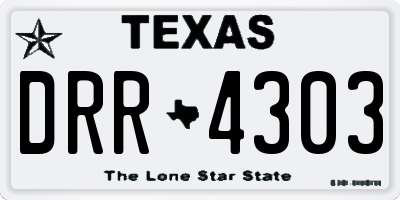 TX license plate DRR4303