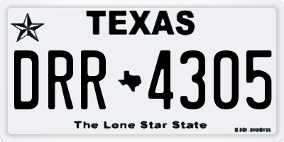 TX license plate DRR4305