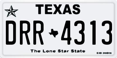 TX license plate DRR4313